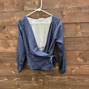 Vetta Polka Dot Kimono Wrap Top Size XS